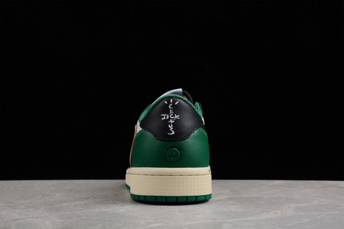aj1 st travis scott x air jordan 1 retro  low green black dm7866-128