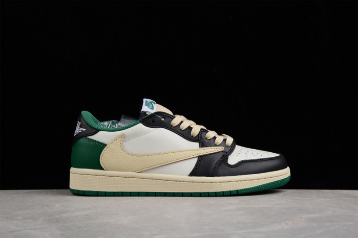 aj1 st travis scott x air jordan 1 retro  low green black dm7866-128