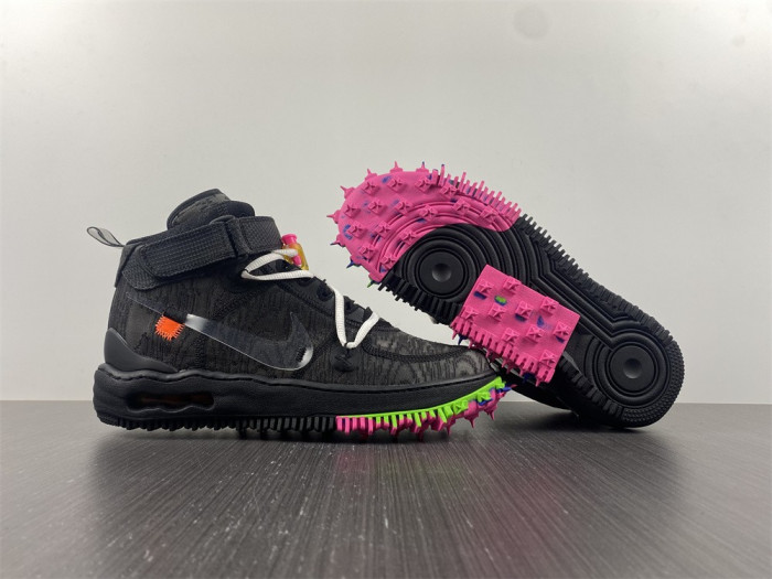 ow x nike air force 1 mid “black”  do6290-001