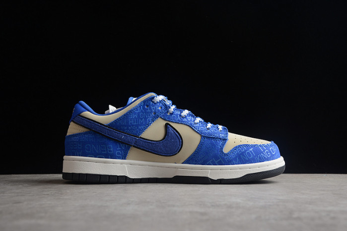 nike dunk low jackie robinson 75 yrs beige white royal blue  dy2203-400
