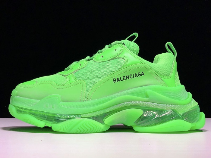 balenga triple s neon green clear sole 541624 w09ol 3801