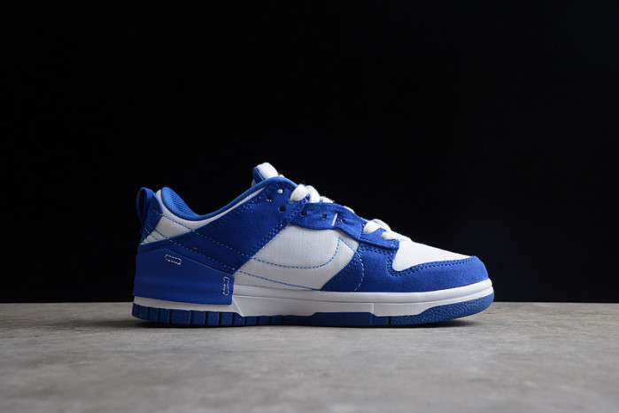 nike dunk low disrupt 2 white university blue (w)  dh4402-102