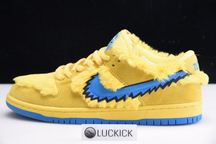 grateful dead x nike sb dunk low“ yellow bear” cj5378-700