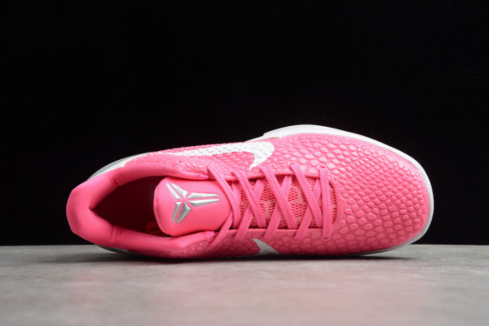nike zoom kobe 6 think pink pinkfire metallic silver white  cw2190-601
