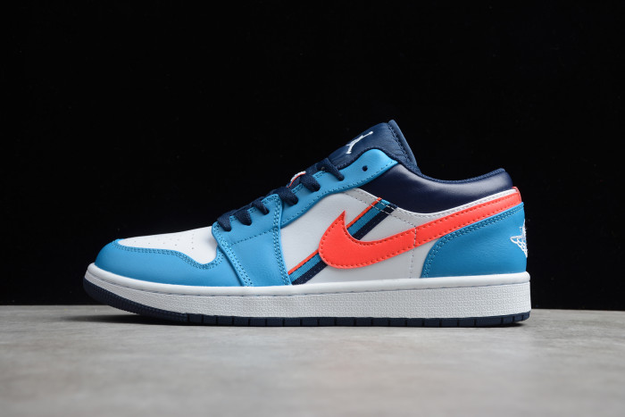 air jordan 1 low with added tri-color ribbons cv4892-100