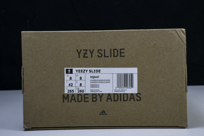 Y**zy slide "glow green" hq6447