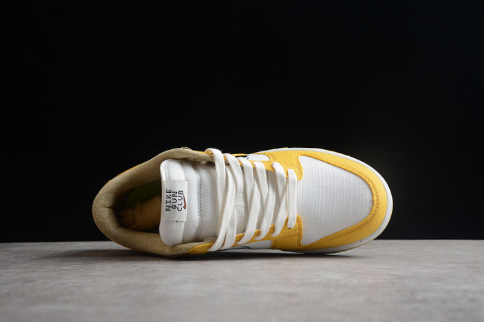 nike dunk low sun club white yellow  dv1681-100